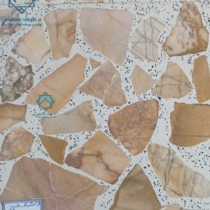 تصویر نمونه خرید موزاییک لاشه عسلی سنگ درشت به صورت نمای تکی