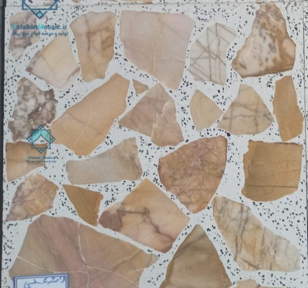 تصویر نمونه خرید موزاییک لاشه عسلی سنگ درشت به صورت نمای تکی